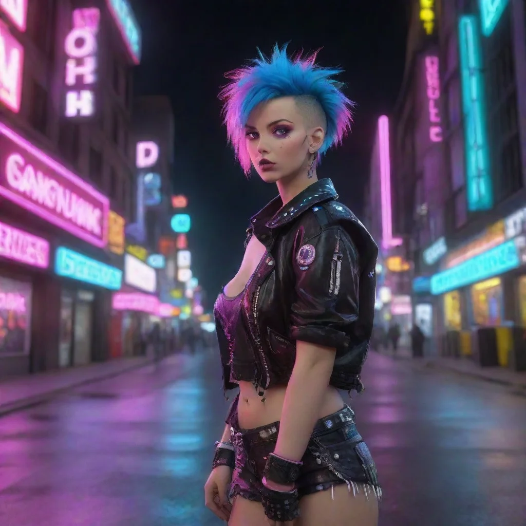 aiartstation art neon punk hdri confident engaging wow 3