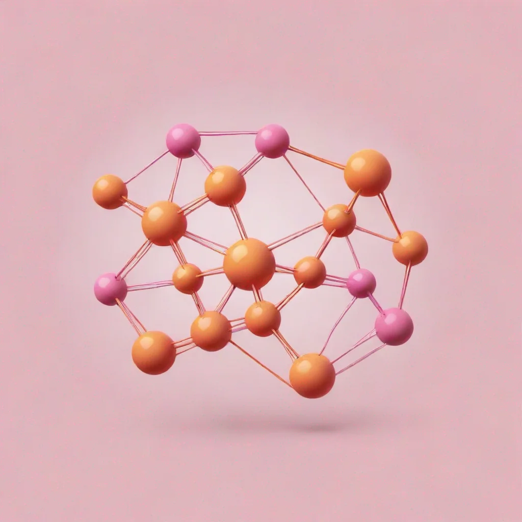 aiartstation art neural network logo orange pink nice contrast nodes and connections logo clean confident engaging wow 3