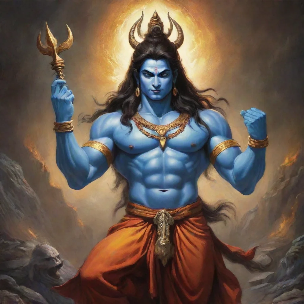 aiartstation art ngs mortal i am shiva garland the demon king i have come to this world to conquer it and claim it as my own you will either bow down confident engaging wow 3