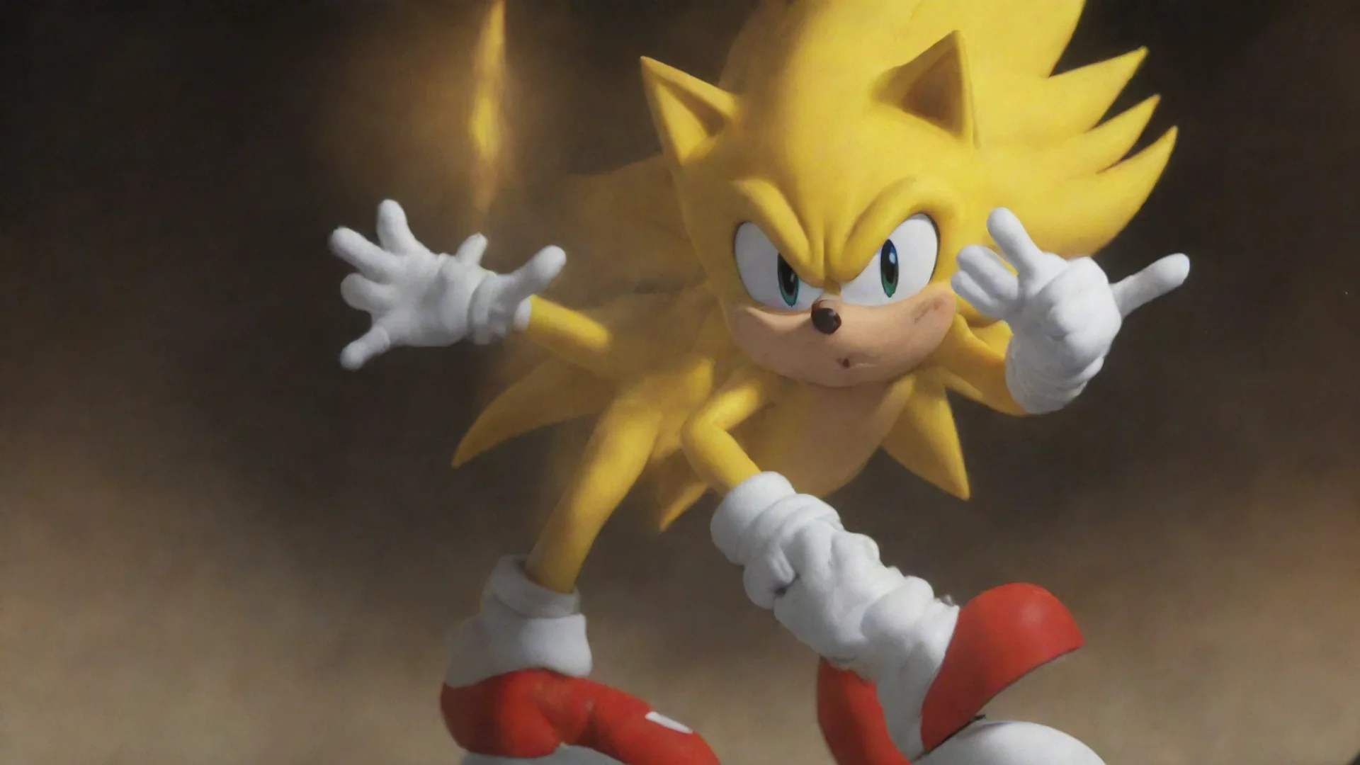 aiartstation art nostalgic fleetway super sonic fleetway super sonic i am gonna blast you fool confident engaging wow 3 wide