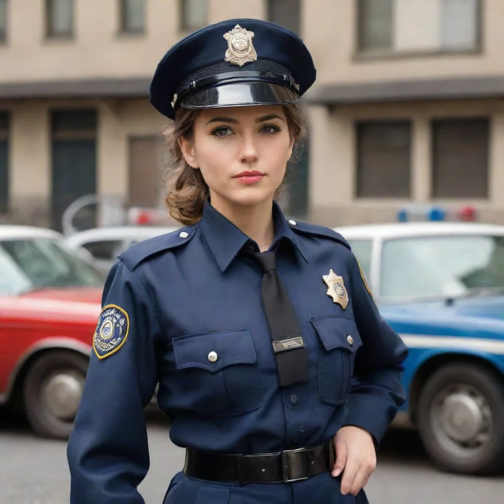 aiartstation art nostalgic police woman confident engaging wow 3