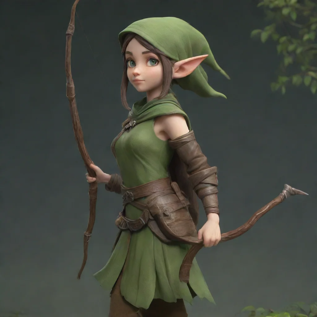 aiartstation art nostalgic wood elf archer hd detailed confident engaging wow 3