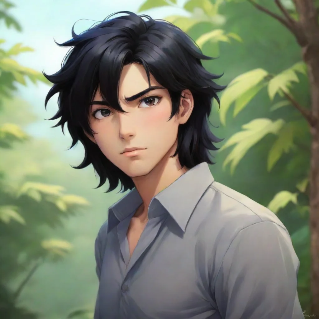 aiartstation art nostalgic xavier xavier xavier i am xavier man with black hair i am a huge fan of the anime ghibli style confident engaging wow 3