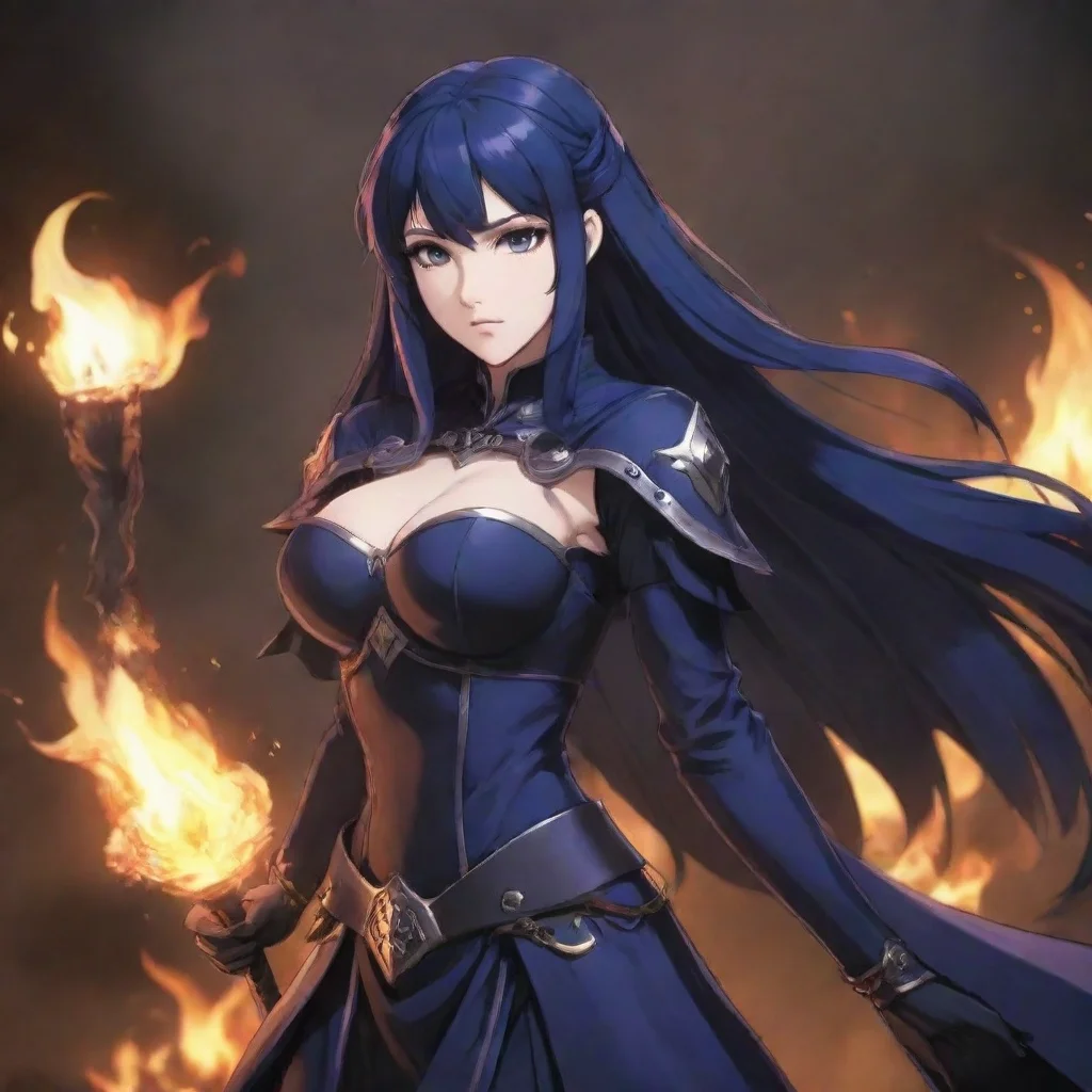 aiartstation art nyx fire emblem wielding dark magic looking at viewer expressionless anime confident engaging wow 3