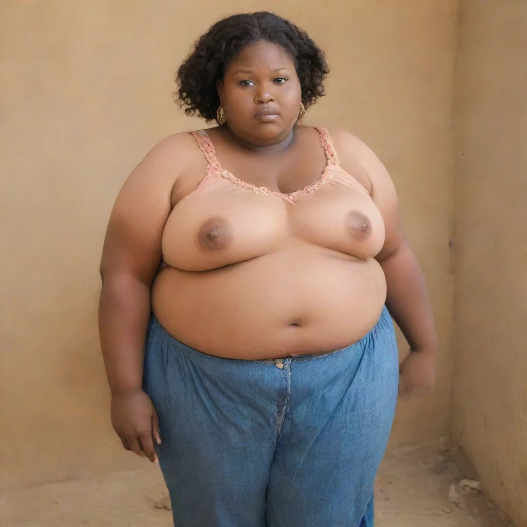 aiartstation art obese african woman confident engaging wow 3