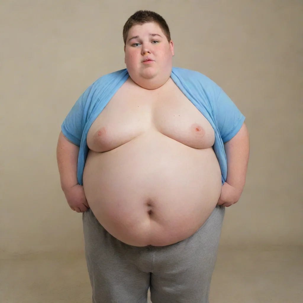 artstation art obese boy confident engaging wow 3