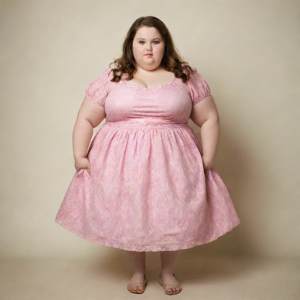 aiartstation art obese girl in dress confident engaging wow 3