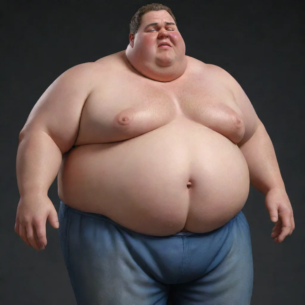 aiartstation art obese male slob hd detailed confident engaging wow 3