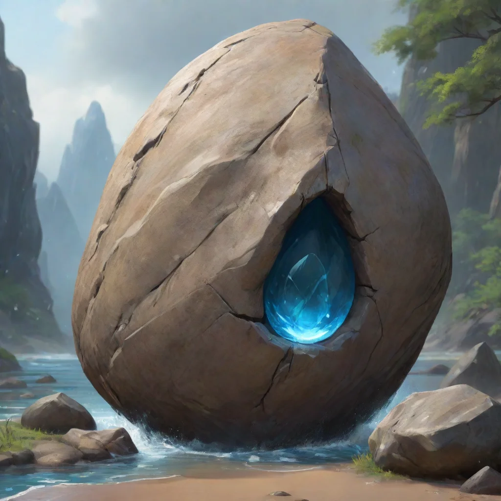 aiartstation art one water drop cracking a large boulder rock in half confident engaging wow 3