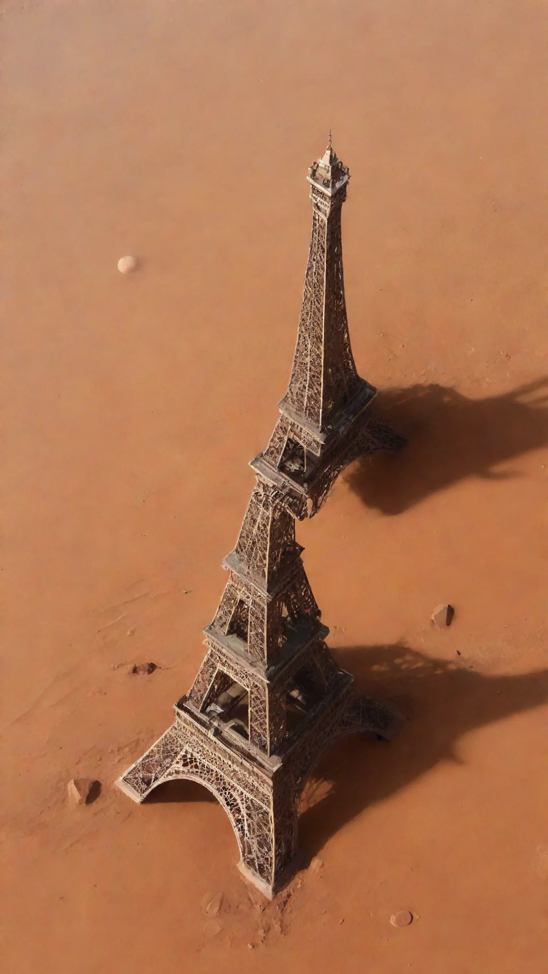 artstation art only eiffel tower on mars planet confident engaging wow 3 tall