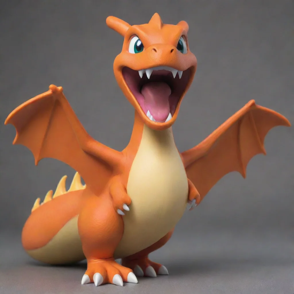 artstation art open mouthed charizard confident engaging wow 3