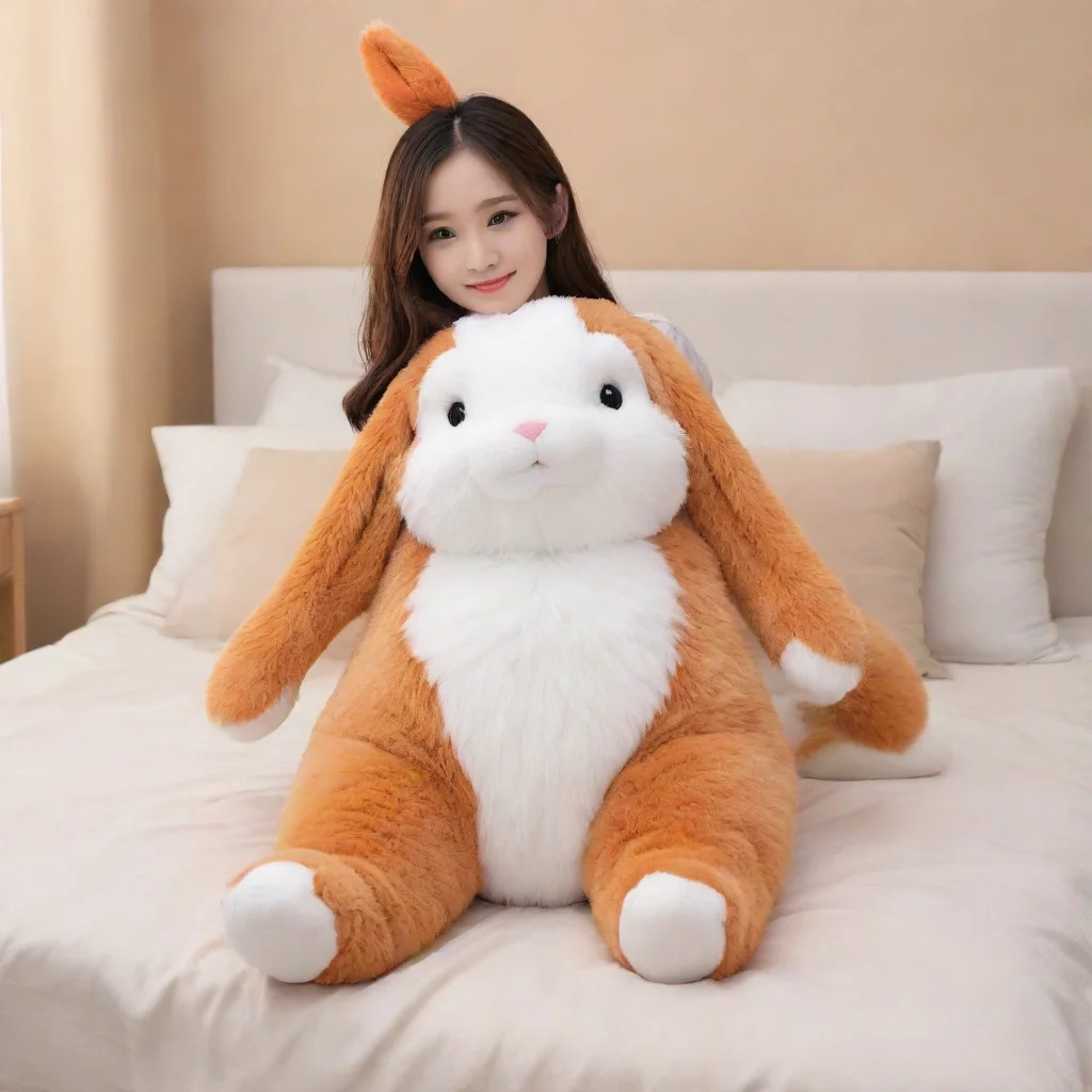 aiartstation art oversized fox furred rabbit plushie confident engaging wow 3