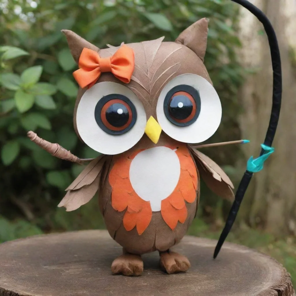 aiartstation art owl themed bow and arrow confident engaging wow 3