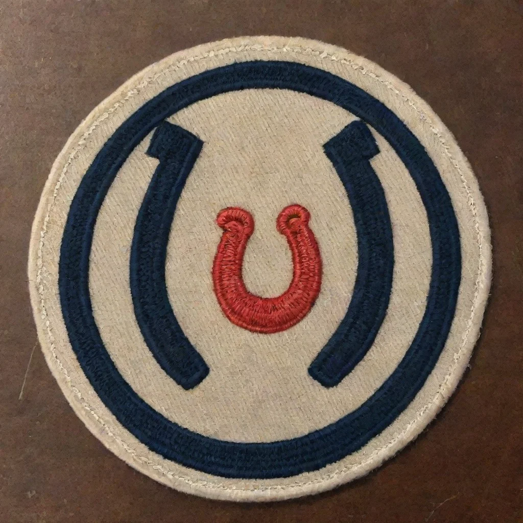 artstation art patch with horseshoe on it  confident engaging wow 3