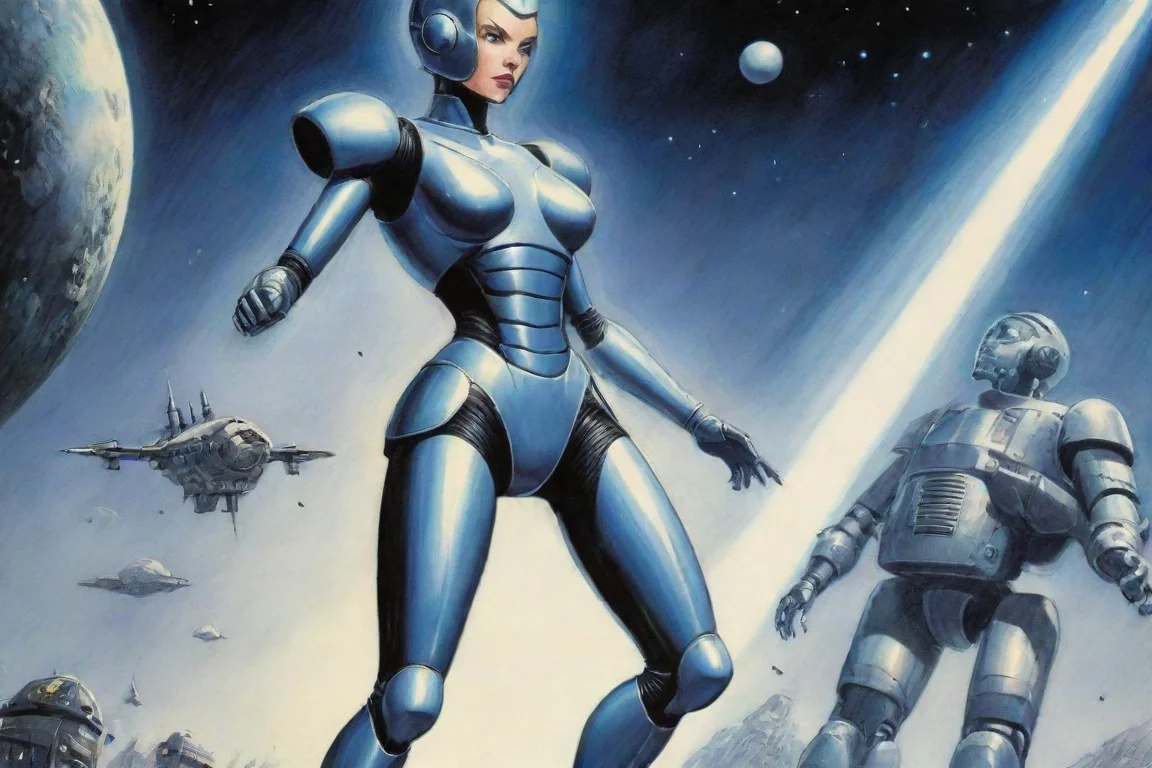 aiartstation art perry rhodan robots and spacegirl ink confident engaging wow 3 landscape