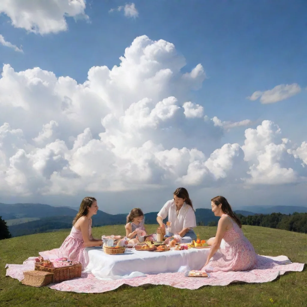 aiartstation art picnic on a cloud confident engaging wow 3
