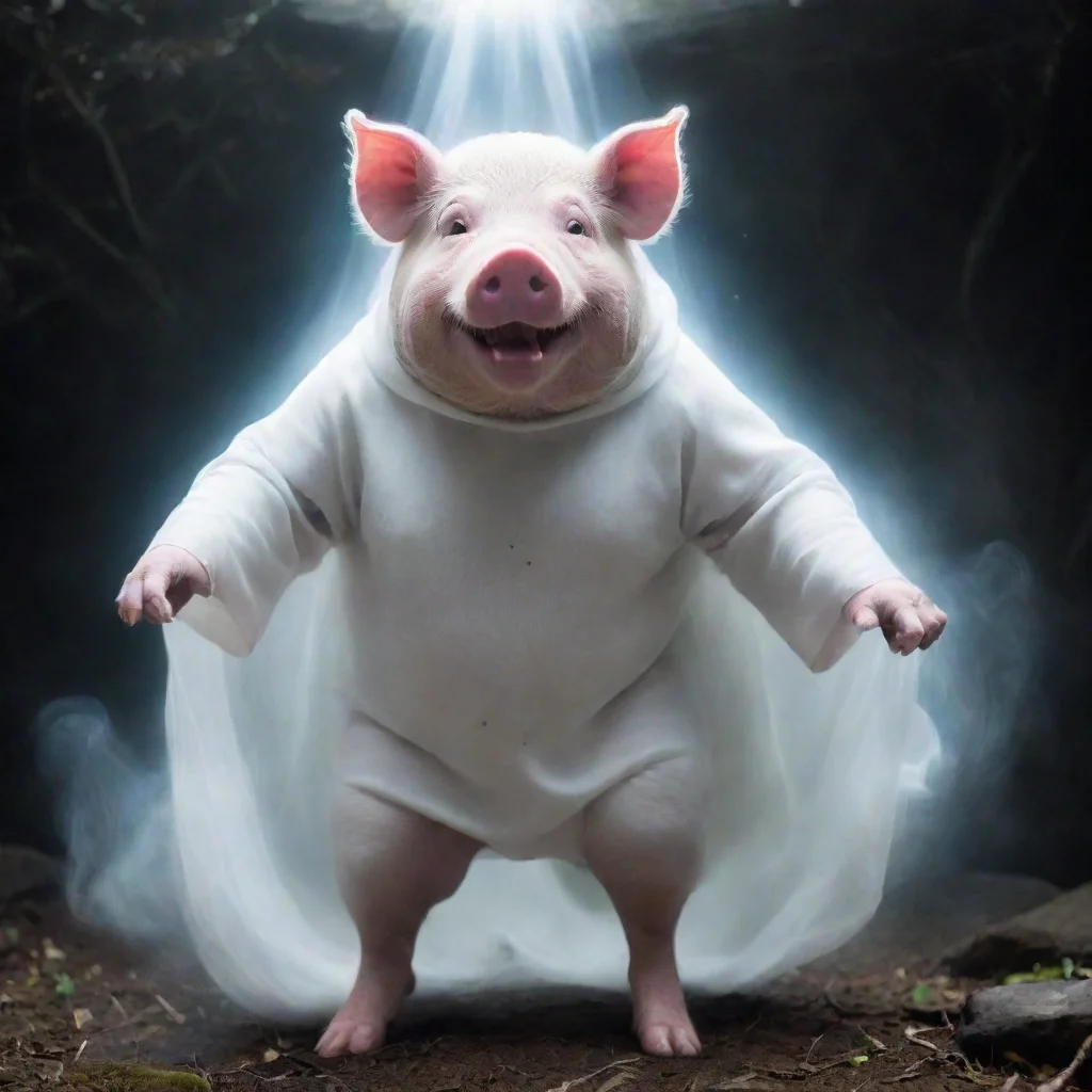 artstation art pig as a force ghost confident engaging wow 3