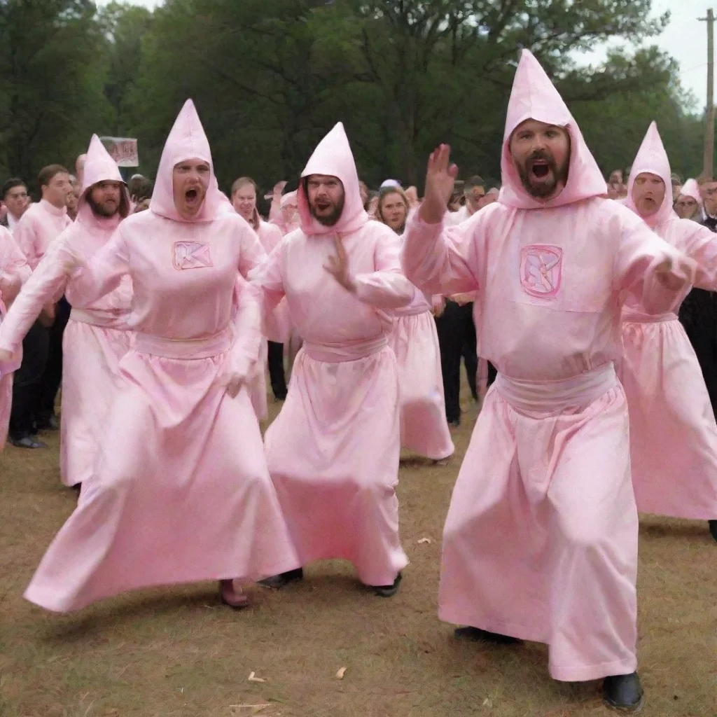 aiartstation art pink kkk cult dancing confident engaging wow 3