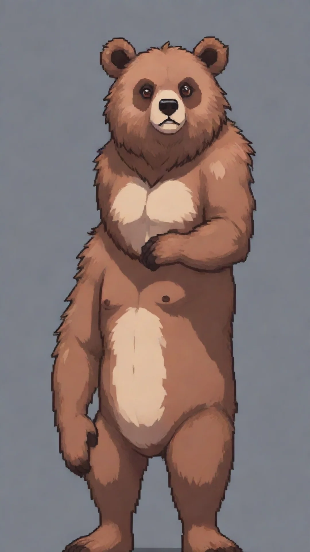 artstation art pixel art bara furry bear  confident engaging wow 3 tall