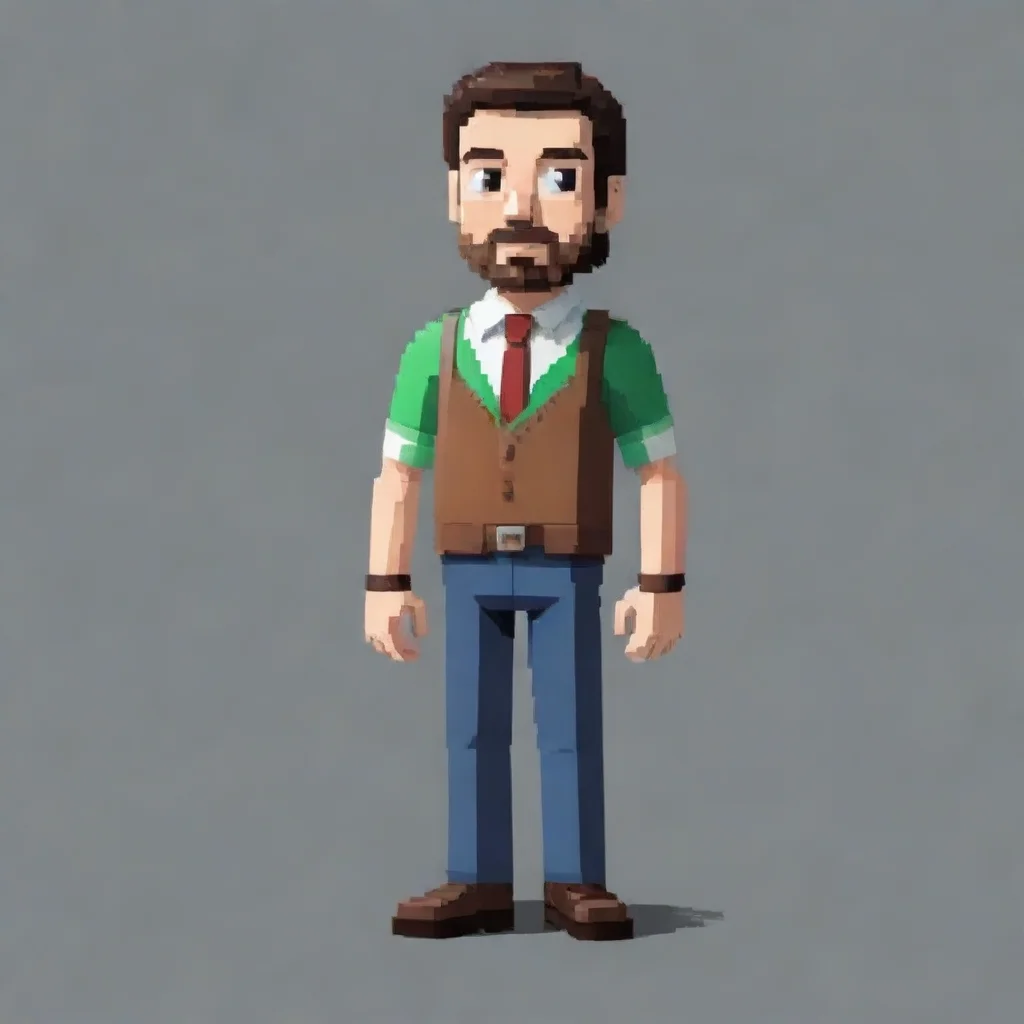 artstation art pixel art man  confident engaging wow 3