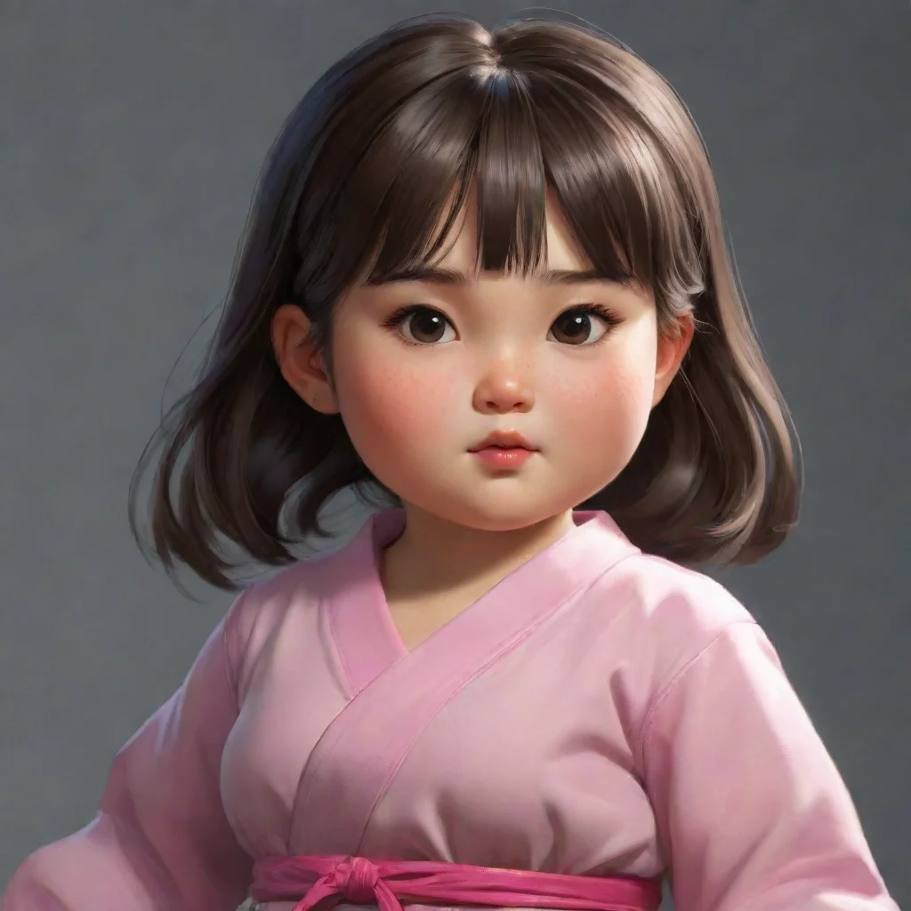artstation art plump asian little girl confident engaging wow 3