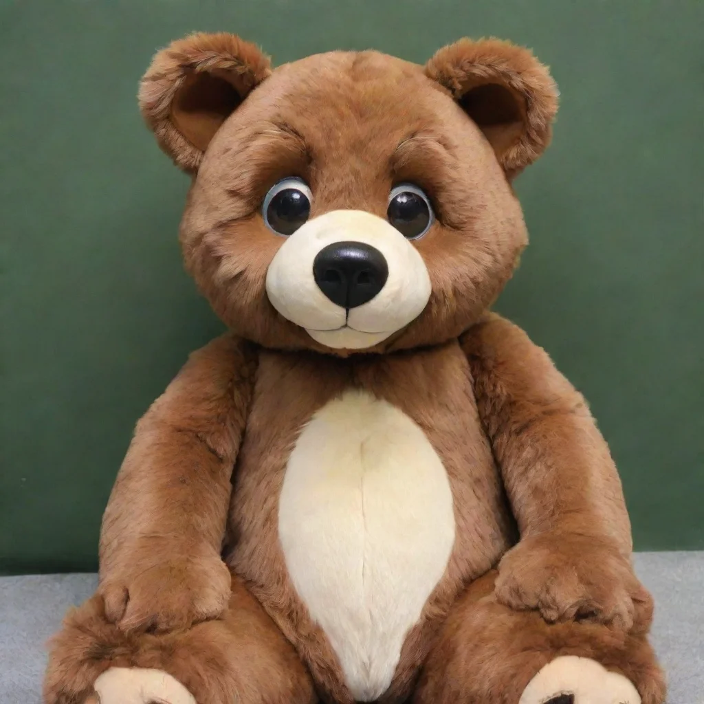 aiartstation art plush brown teddy bear fursuit confident engaging wow 3