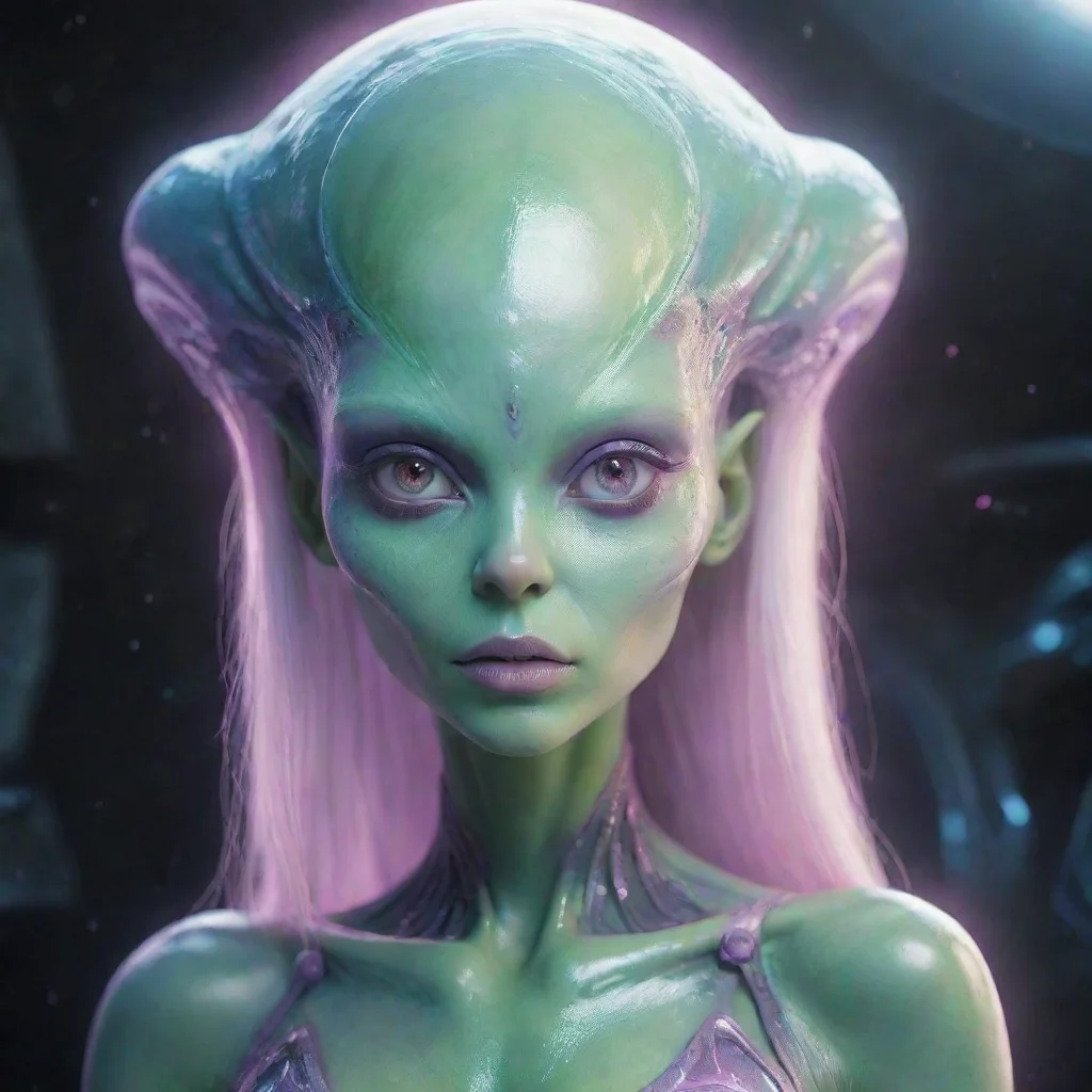aiartstation art pretty alien girl confident engaging wow 3
