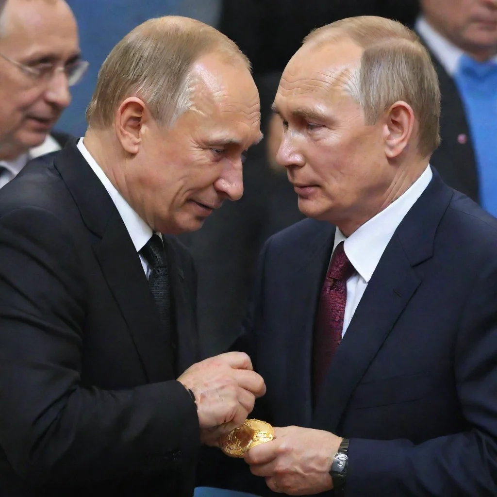 aiartstation art puting giving putin a golden medal confident engaging wow 3