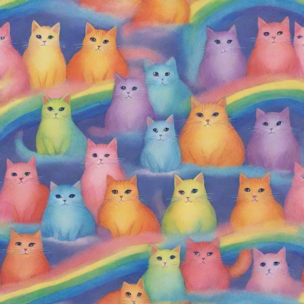 artstation art rainbow cats confident engaging wow 3