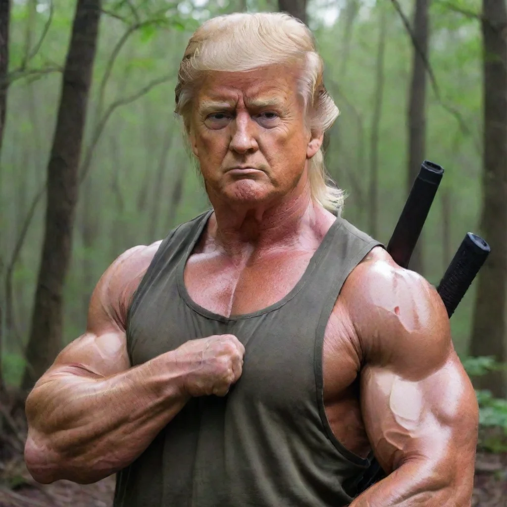 aiartstation art rambo trump confident engaging wow 3