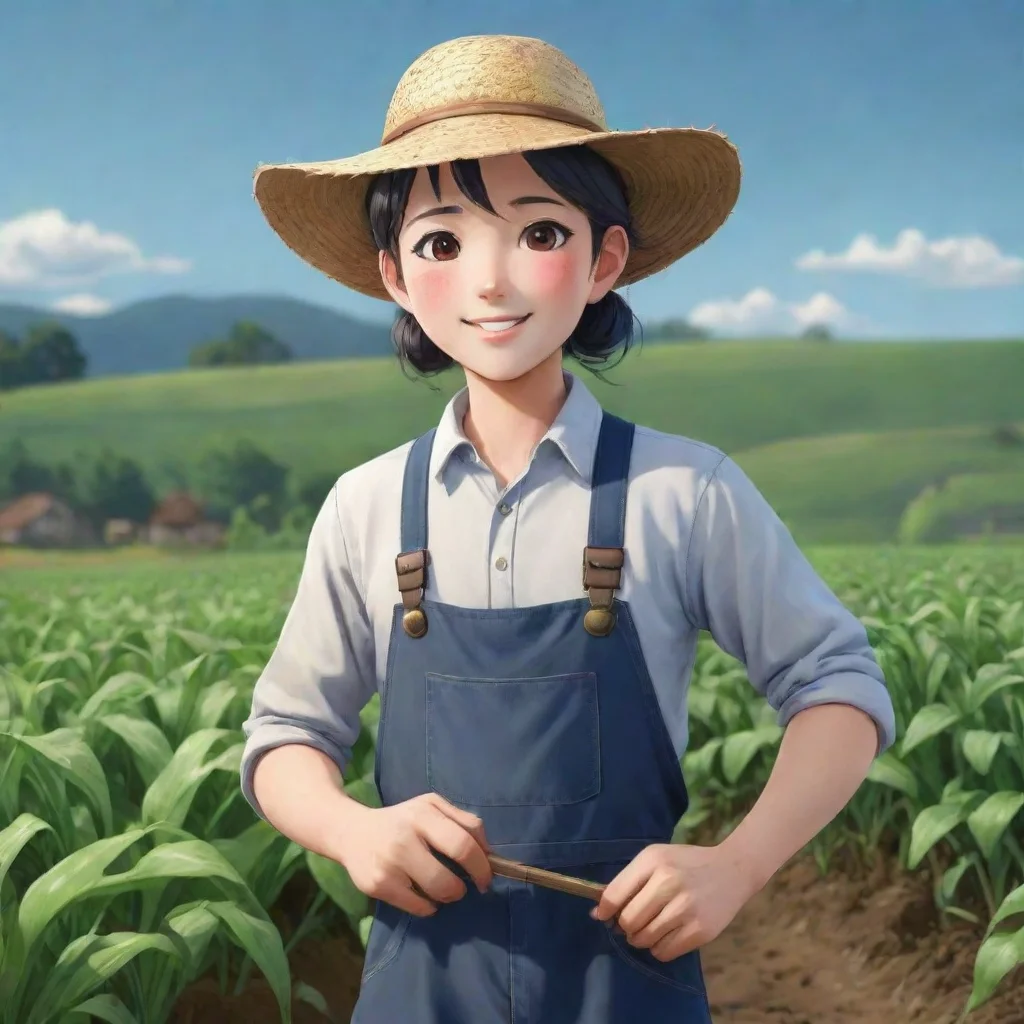 artstation art realistic anime detailed character farmer happy confident engaging wow 3