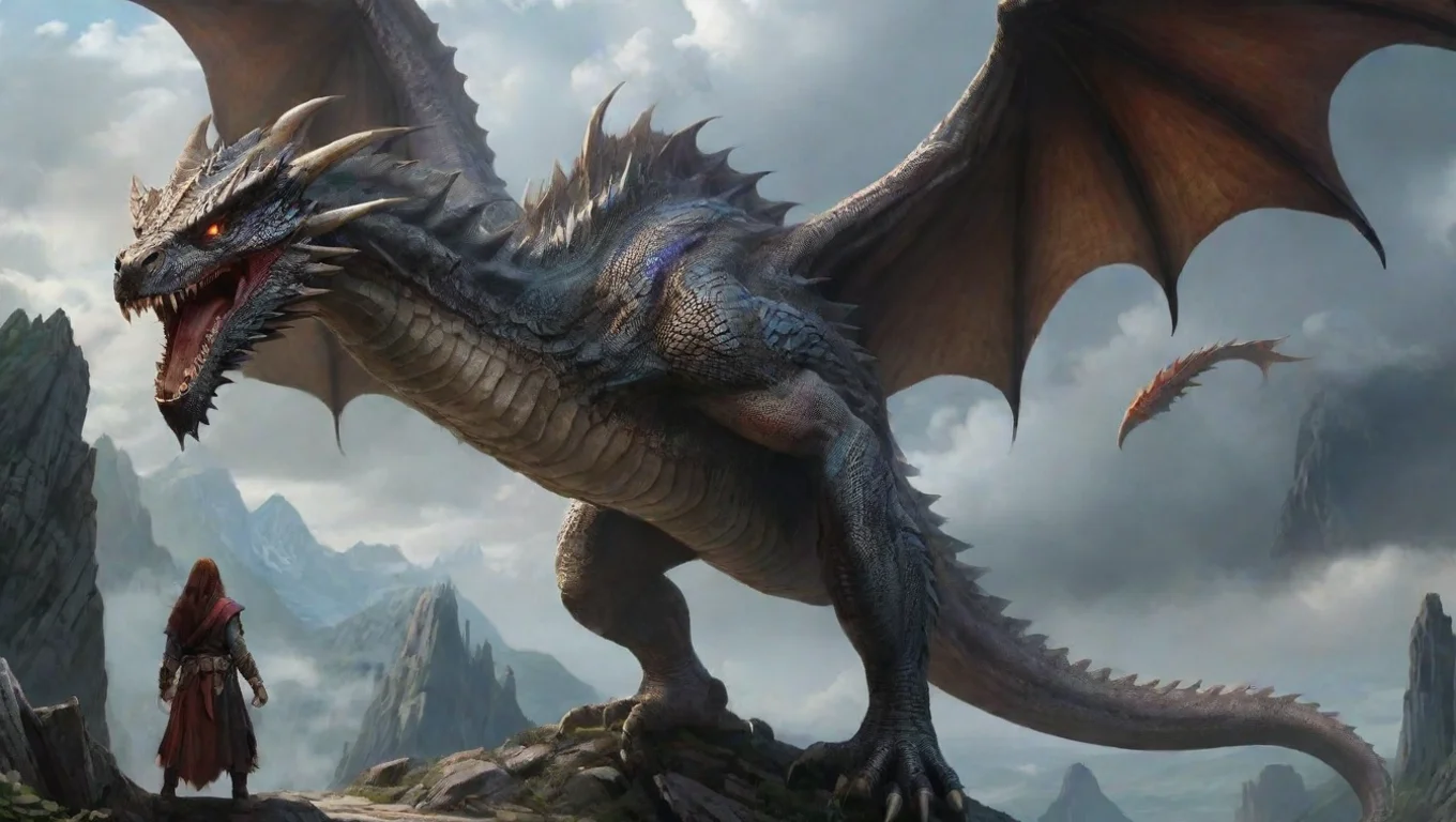 aiartstation art realistic dragon giant fearsome dramatic confident engaging wow 3 widescreen