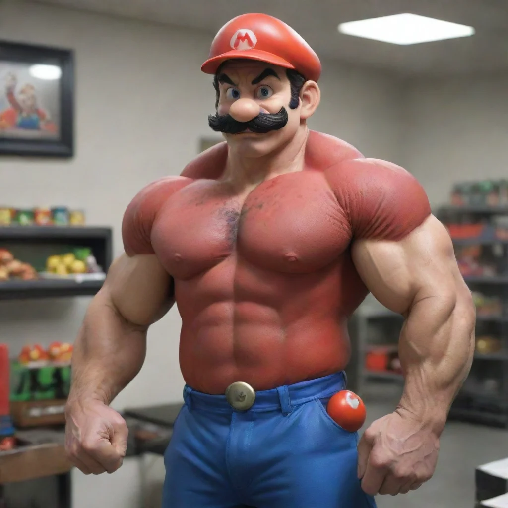 aiartstation art realistic jacked super mario confident engaging wow 3