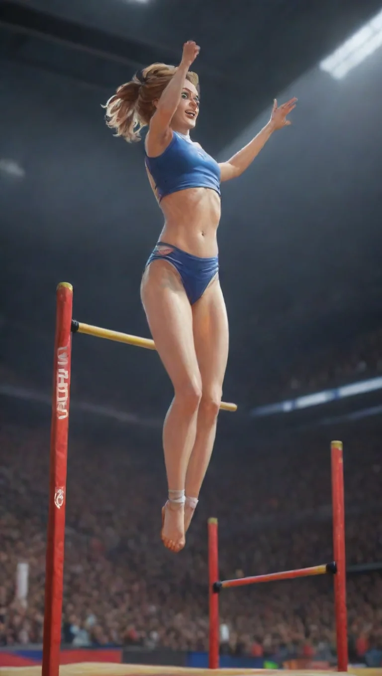 aiartstation art really really high jumping bar   high jump sports meme confident engaging wow 3 tall