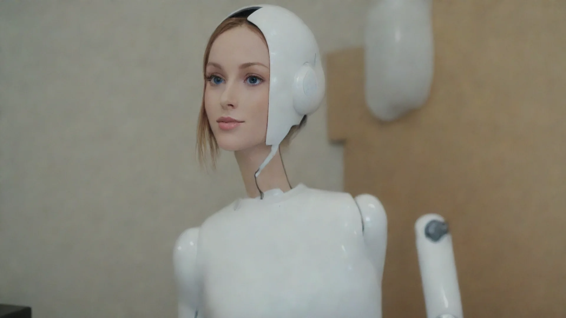 artstation art receptionist robot confident engaging wow 3 wide