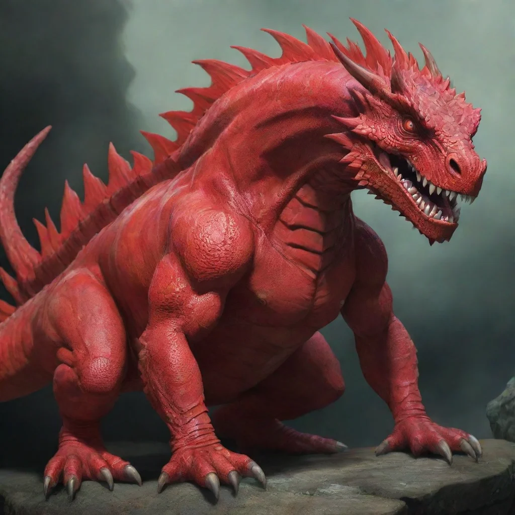 artstation art red deragon confident engaging wow 3