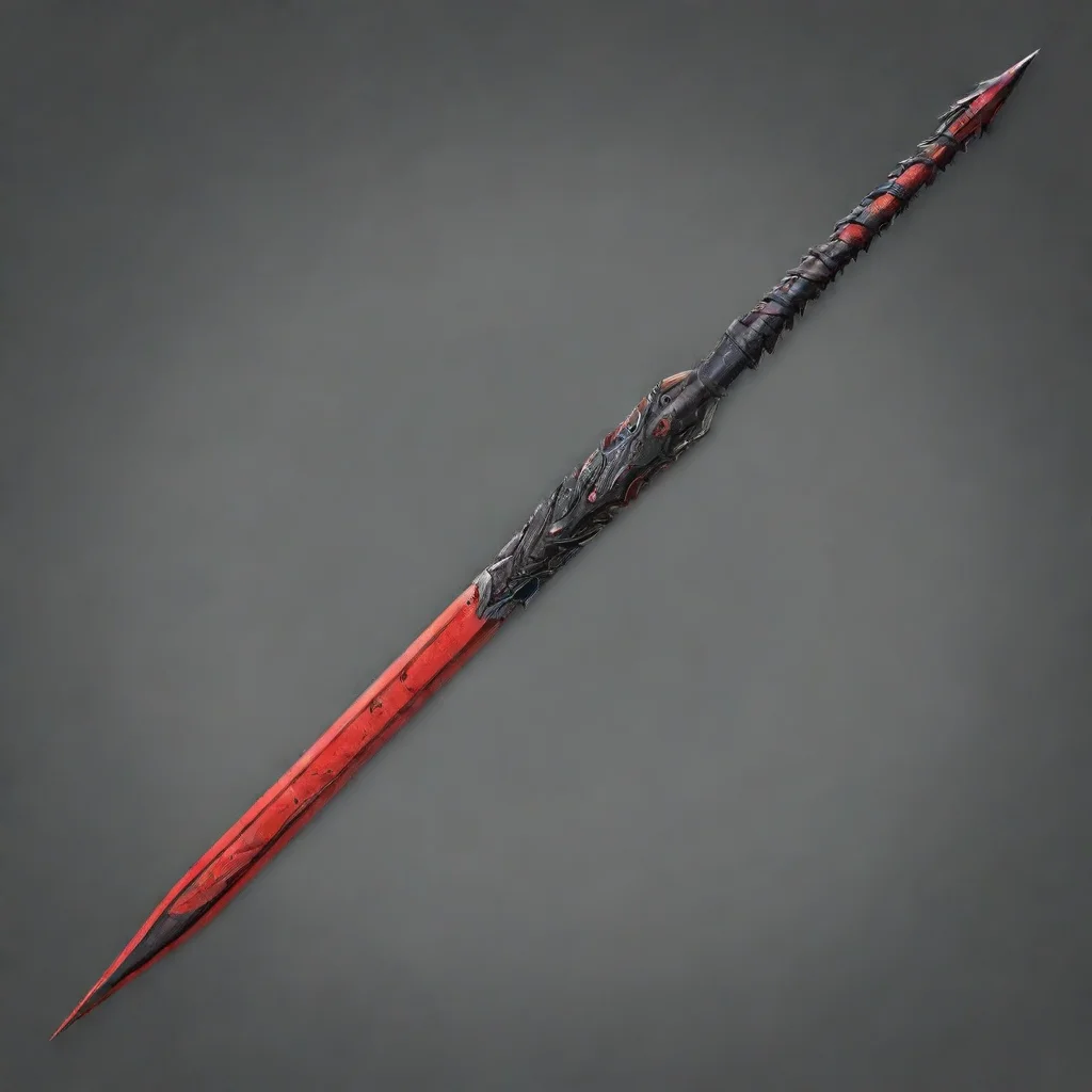 artstation art red lance weapon confident engaging wow 3