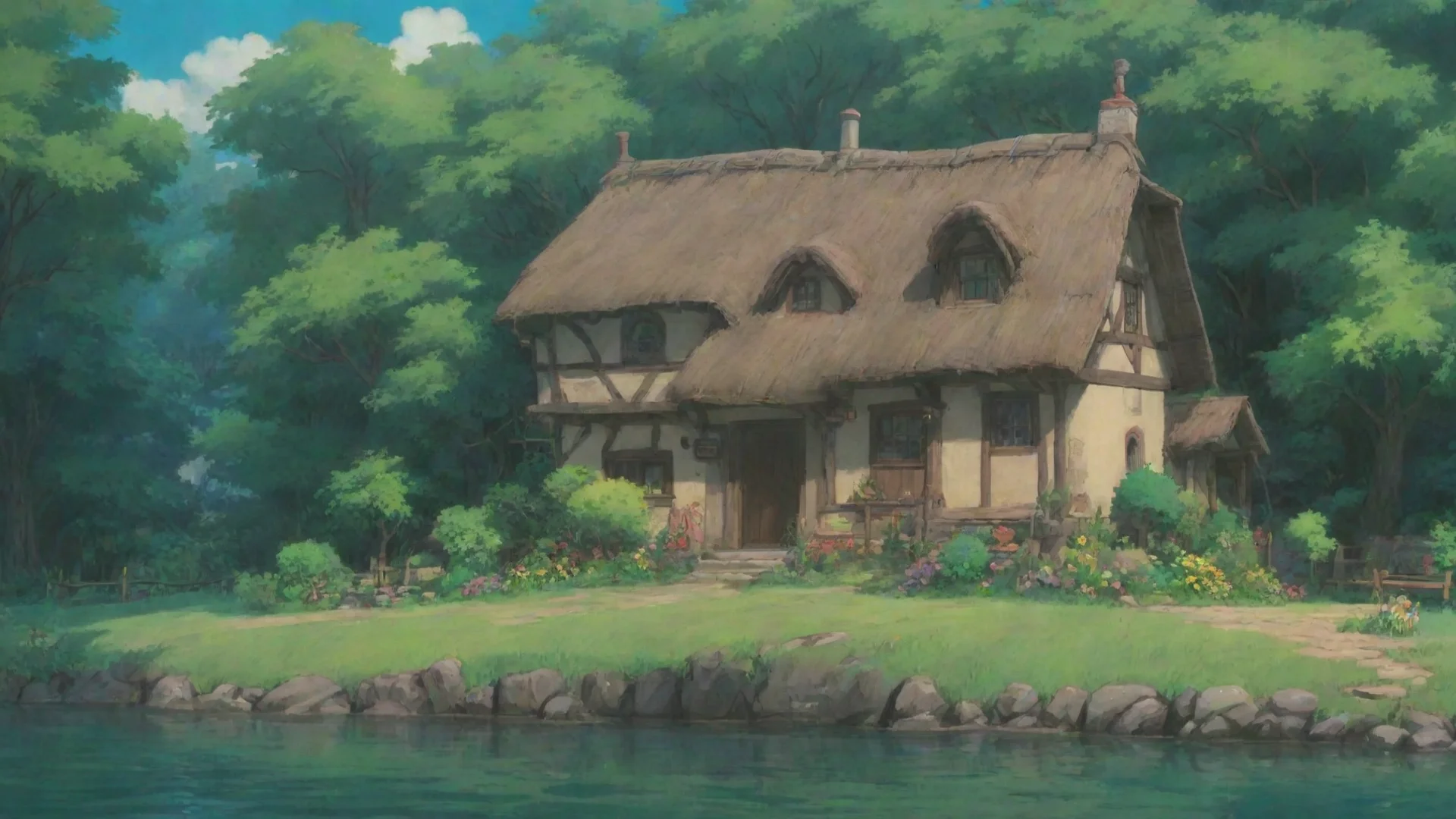 artstation art relaxing environement studio ghibli calming lowfi cottage calm relax lowfi confident engaging wow 3 wide