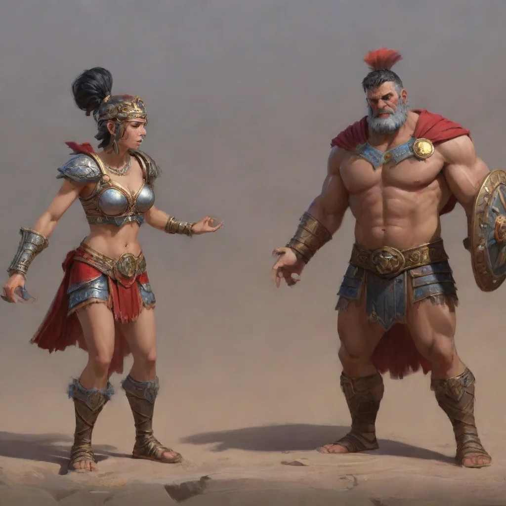 aiartstation art rock vs roman confident engaging wow 3