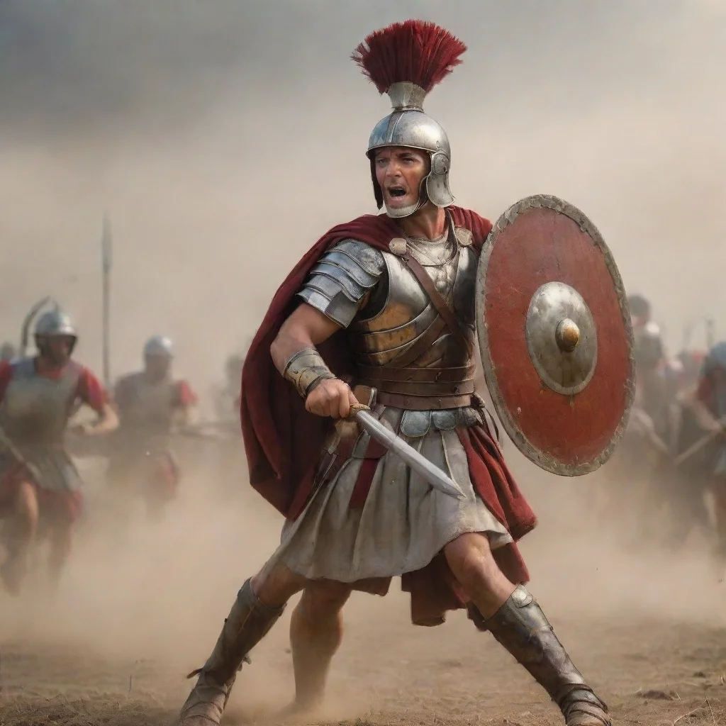 aiartstation art roman soldier in battle  confident engaging wow 3