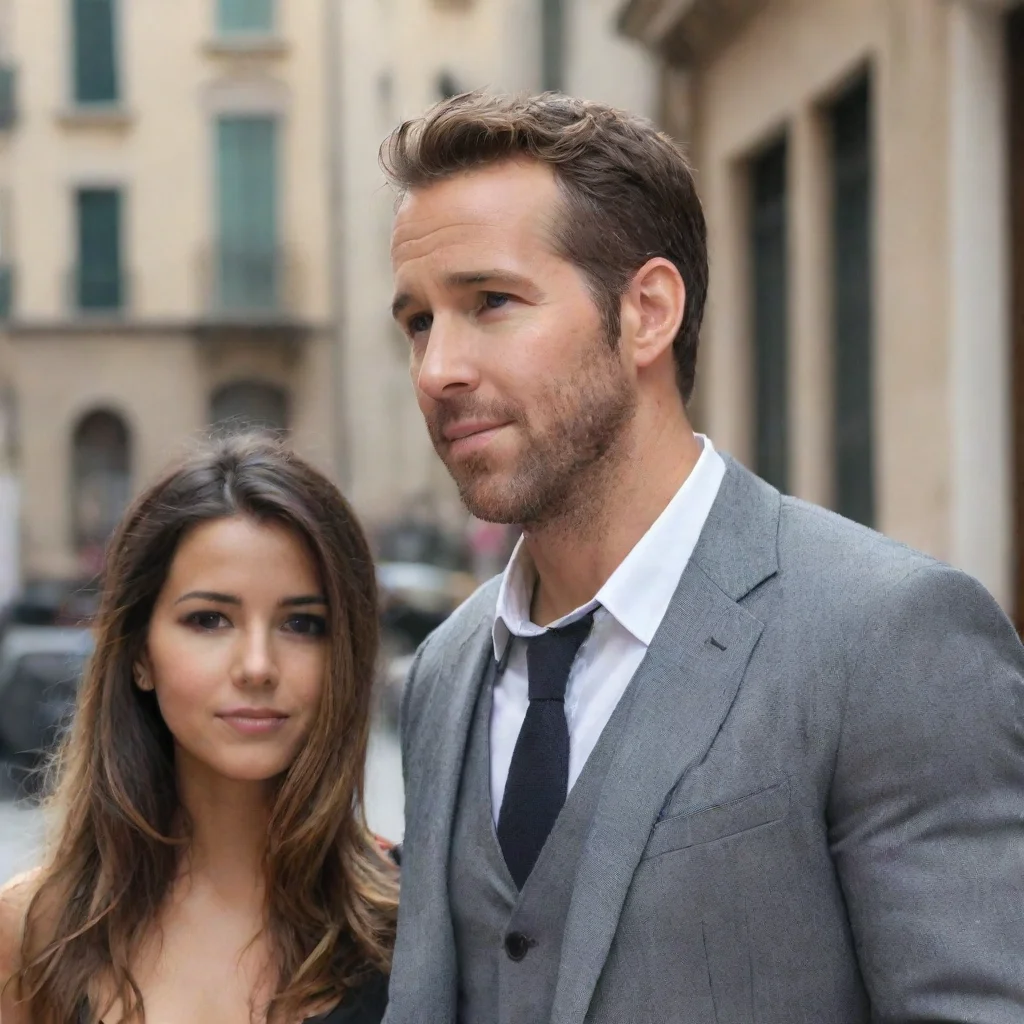aiartstation art ryan reynolds with an italian girl confident engaging wow 3