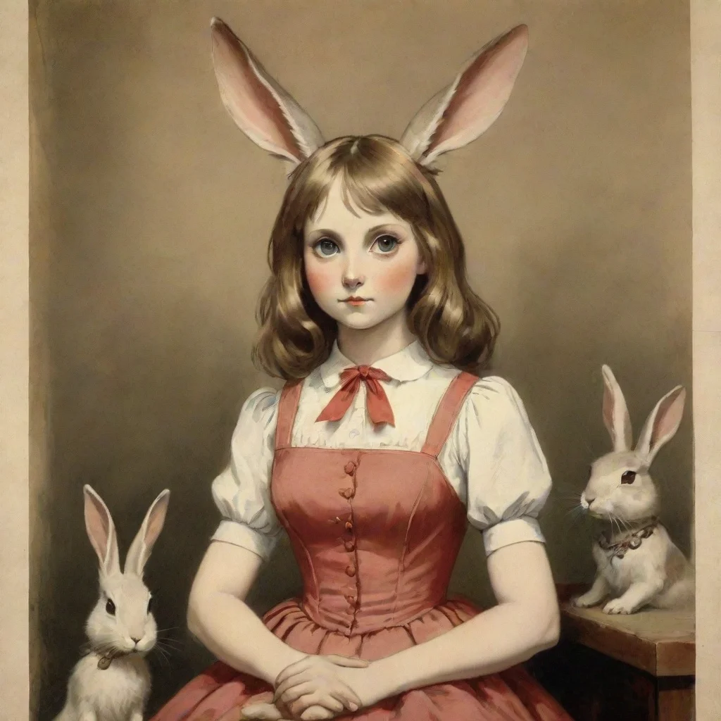 aiartstation art sad anthropomorphized rabbit girl slave propaganda poster confident engaging wow 3