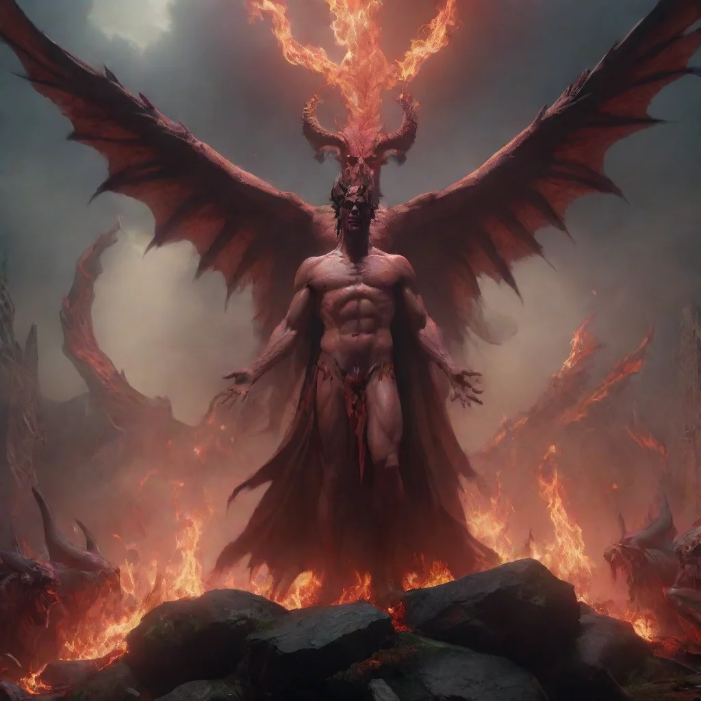 aiartstation art satan summoning his legions thomas lawrence vibrant color realistic unreal engine gloomy scenery 4k epic scale confident engaging wow 3