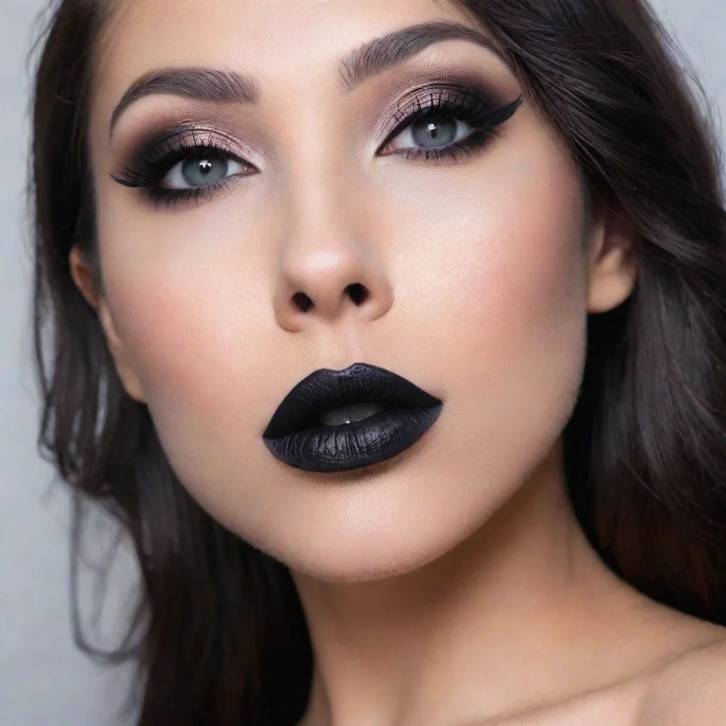 aiartstation art seductive feminine black lipstick confident engaging wow 3
