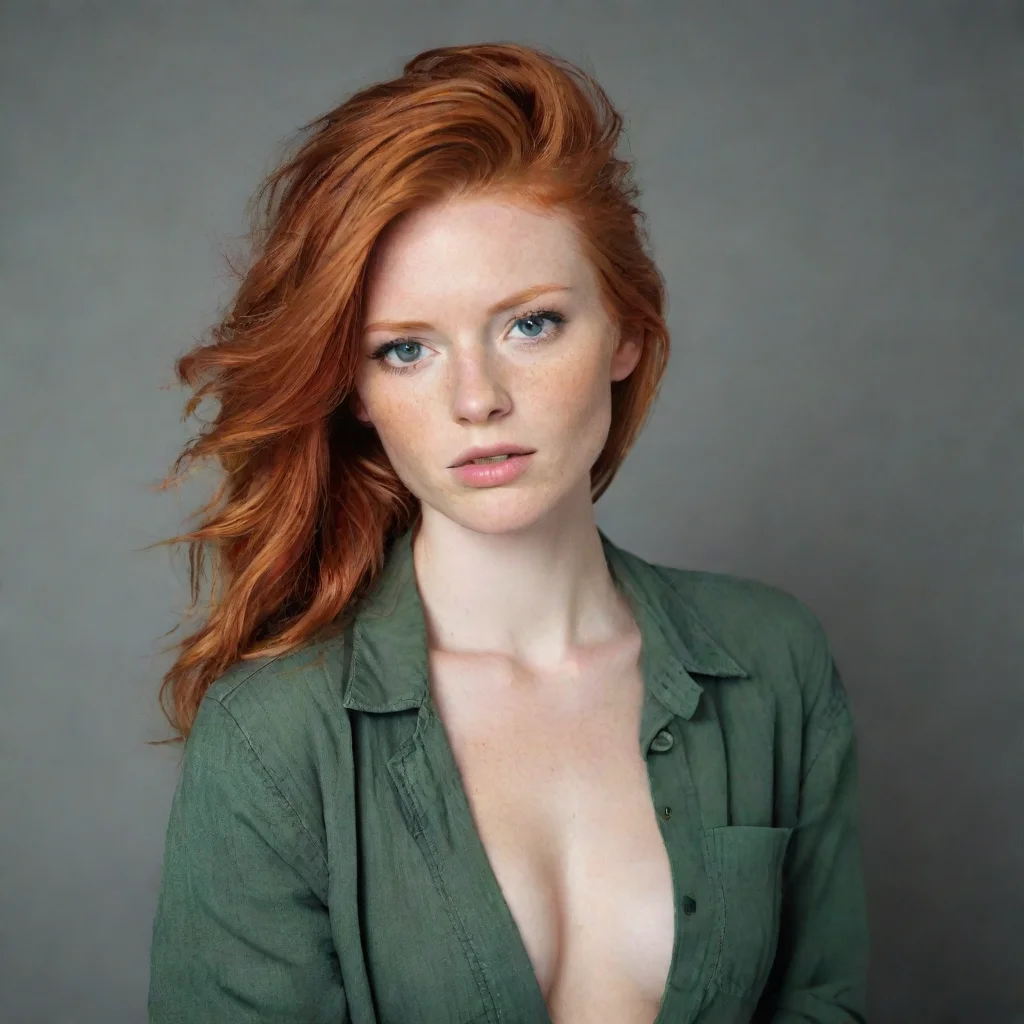 aiartstation art seductive ginger tomboy confident engaging wow 3
