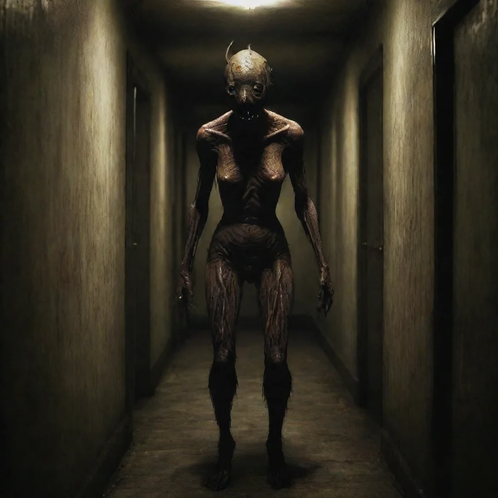 aiartstation art seductive grotesque silent hill monster dark hallway confident engaging wow 3