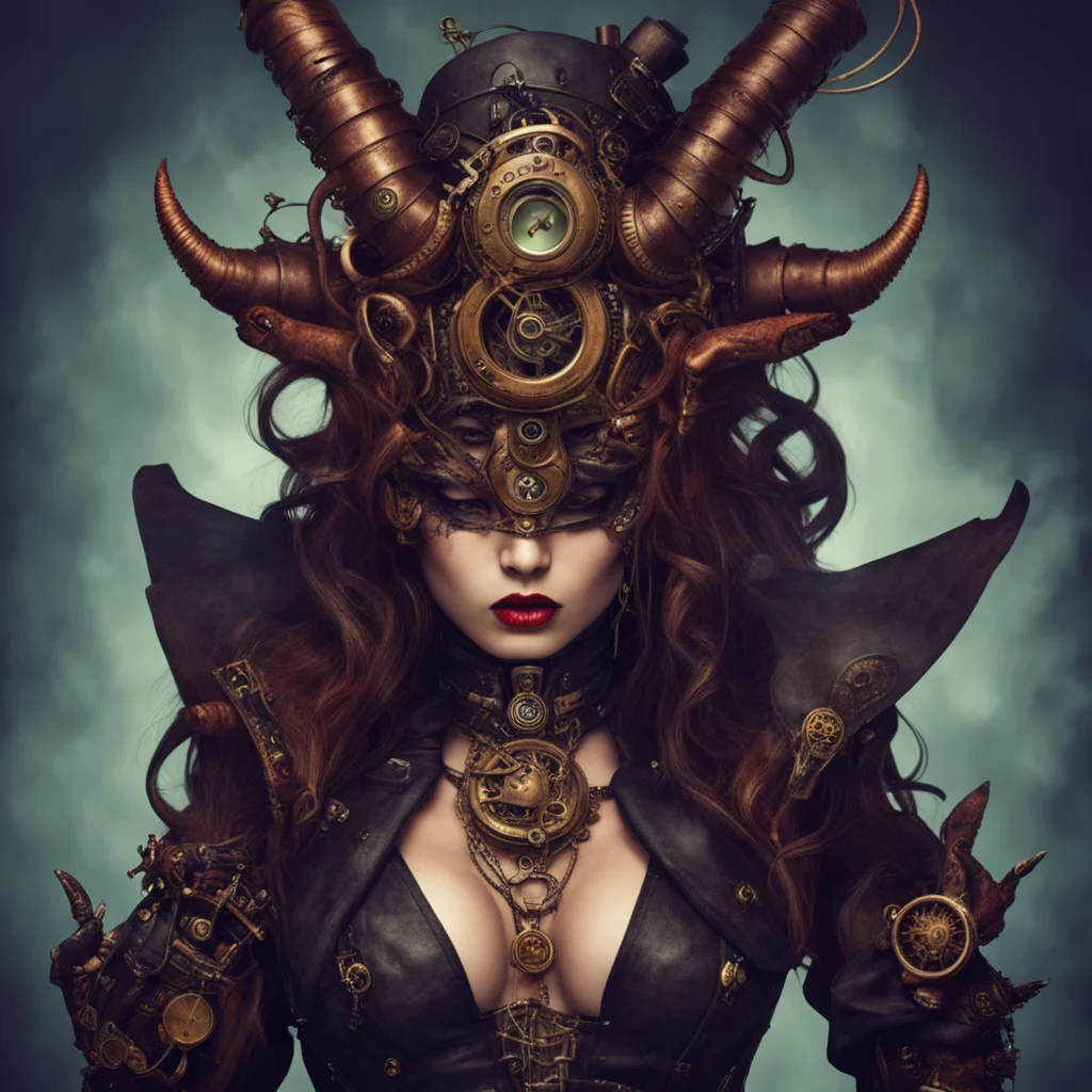 aiartstation art seductive steampunk evil demon confident engaging wow 3
