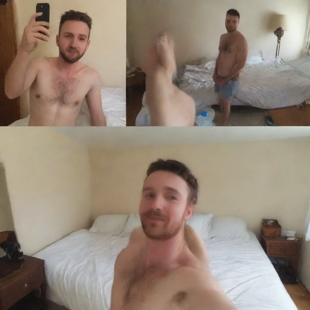 aiartstation art selfies of man in his bedroom confident engaging wow 3