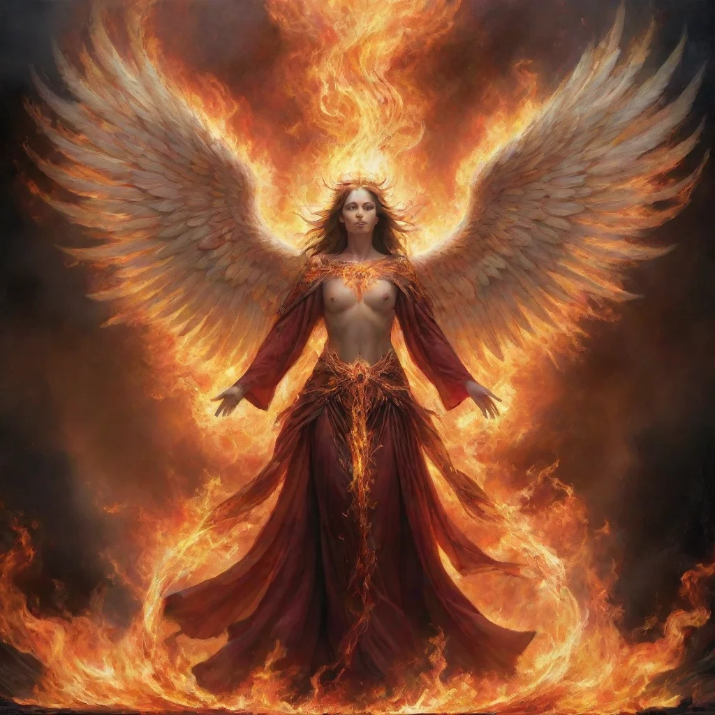 aiartstation art seraphim fire confident engaging wow 3