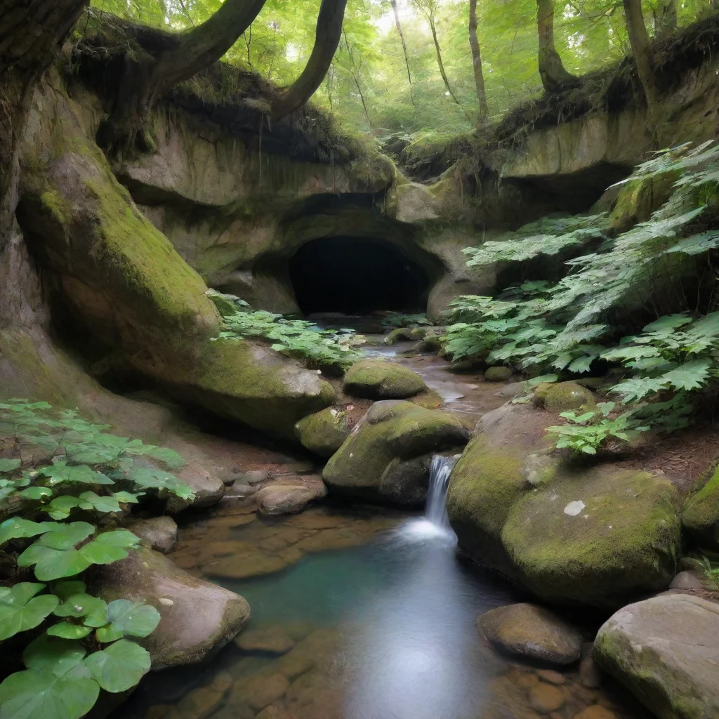 aiartstation art serene grotto confident engaging wow 3